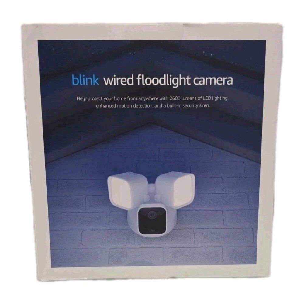 Blink Wired Floodlight Smart Security Camera 2600 Lumens HD Live View